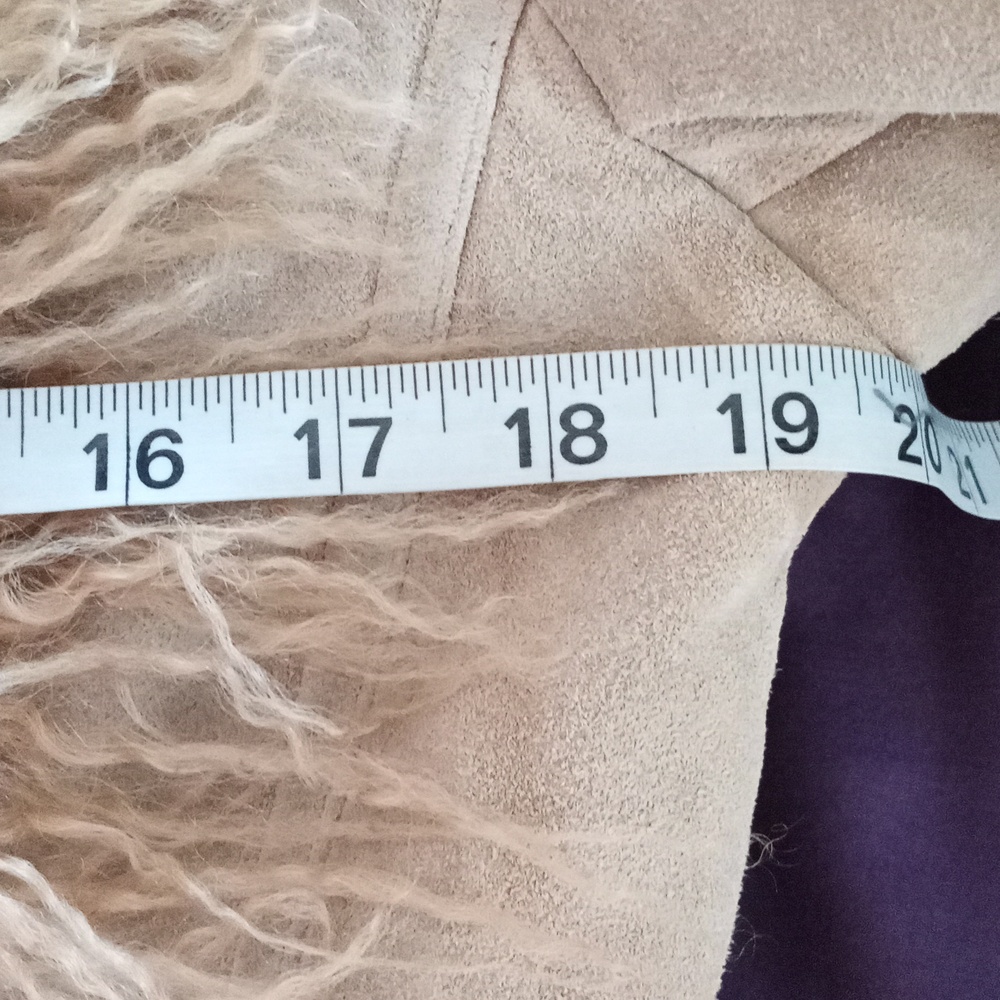 Mango Beige/Tan Faux Fur Trim Teddy Coat - Picture 11 of 13
